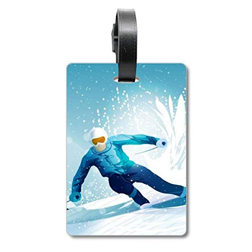 Étiquette ski étanche avec attache renforcée pour bâtons de ski et bagages de montagne
