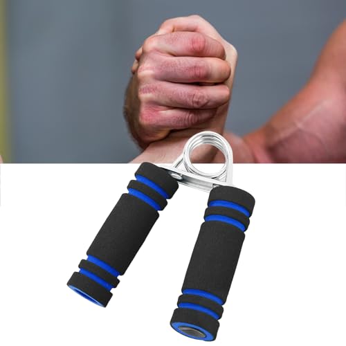 Image of Hand Grip Strengthener, Portable Metal Forearm Trainer, Foam Handle Exerciser, Hand Wrist Equipment Forearm and Finger Strength Exercise Equipment for Fitness Kids Elderly (Blue)