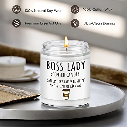 Leado Boss Lady Candle - Boss Lady Gifts For Women - Best Boss Gifts For Women, Boss Babe, Lady Boss - Funny Boss Gifts, Mothers Day, New Job, Promotion Gifts For Women Office, Girl Boss, Boss Lady #TOP2