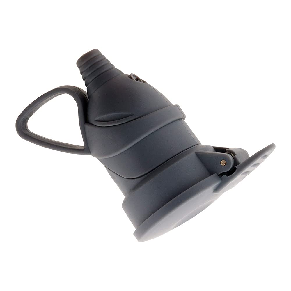Fiche femelle à clapet 16A 2P+​T - gris - Zenitech