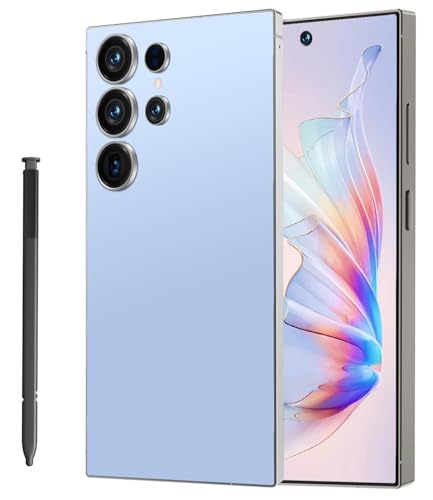 Liibao I26 Ultra Unlocked Cell Phone,12+512GB 5G Unlocked Phone, 6.99" HD Screen Smartphone Built in Pen Android 14 Battery 7000mAh, Dual SIM/Face ID/Fingerprint Lock/GPS (Sky Blue)