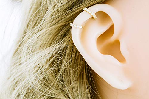 14K Real Solid Gold Jewelry Cz 8Mm Open Round Circle Tragus Cartilage Snug Inner Outer Conch Daith Helix Ear Segment Clicker Huggie Hoop Ring Piercing Earring For Women #TOP7