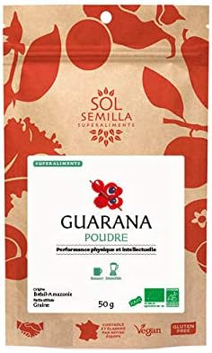 Organic Guarana Powder - White Guarana - Raw Guarana - dry Guarana extract | 50g | Sol Semilla