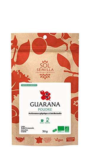Organic Guarana Powder - White Guarana - Raw Guarana - dry Guarana extract | 50g | Sol Semilla