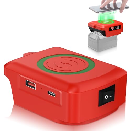 Cargador inalámbrico para Einhell 18V batería portátil rápido tipo C para iPhone 15