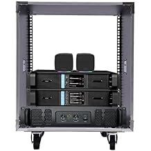 12U Rolling Network Rack Built-in Handles Portable Enclosure Server Audio Video Telecom Equipment Cabinet Black