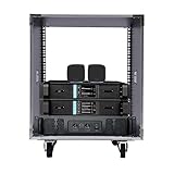 12U Rolling Network Rack, Portable Server Rack with Casters, Network Rack Open Frame for IT Equipment, Telecom & A/V, 220.46lbs Capacity