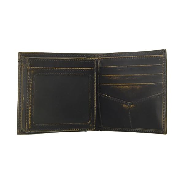 Fossil Men’s Leather Bifold Wallet with Flip ID Window