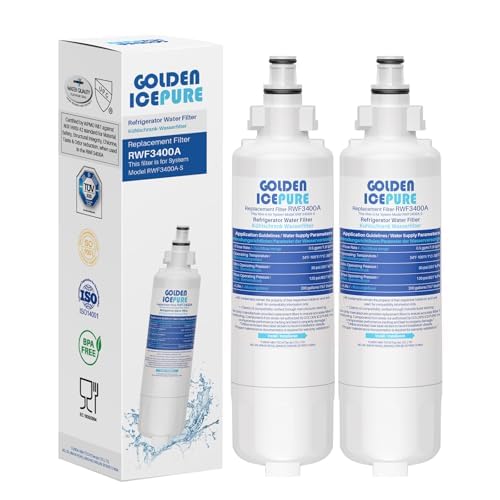 GOLDEN ICEPURE Filtro de agua para nevera 257760, compatible con Panasonic CNRAH-257760, CNRAH- 125950, EcoAqua EFF-6032B; NR-B53V1-WB/X1D, NR-BG53V2, NR-BG53VW2, NR-B53V2-XE, NR-B54X1-WW2. B/E