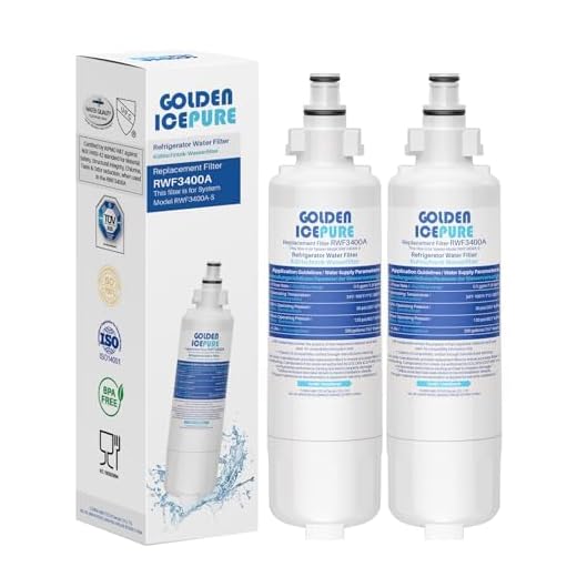 GOLDEN ICEPURE 257760 Kühlschrank-Wasserfilter, kompatibel mit Panasonic CNRAH-257760, CNRAH- 125950, EcoAqua EFF-6032B; NR-B53V1-WB/X1D, NR-BG53V2, NR-BG53VW2, NR-B53V2-XE, NR-B54X1-WB/E, AH-PCN 2x