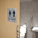 All Gender Restroom Sign - ADA Compliant With Braille, Brushed Stainless Steel, Wheelchair Accessible for Office, Home or Public Bathroom Door
