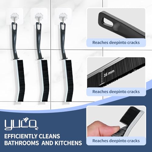 Image of 3 Sets Per Bag Crevice Cleaning Brush, Hard Bristle Crevice Cleaning Brush, for Shower, Bathroom,Kitchen,Car Gap Cleaning, Versatile Usage Brush Cleaning Tools