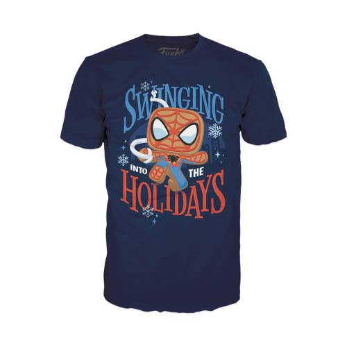 Funko Pocket POP! & Tee: Marvel, Spider-Man, Spidey, Gingerbread, for Children and Kids, Medium, T-Shirt - Image 2