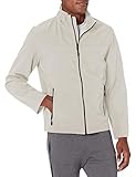 HFX Men's Poly Stretch Zip Front, Stone, Large