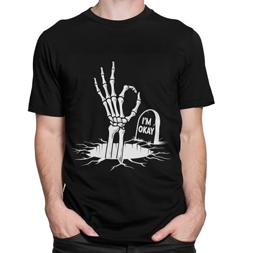 T-shirt Funny Skull InnoBeta Idéal pour Sorties Décontractées entre Amis