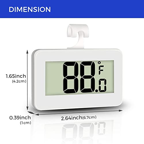 Mini Fridge Hanging Thermometer For Refrigerator Wireless With Magnet 2 Pack Digital Temperature Read #TOP5