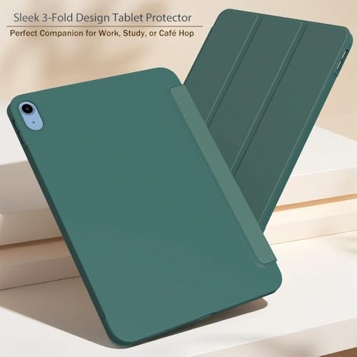 GUNPRIO Case for iPad Pro 12.9 Inch 6th/5th/4th/3rd Generation 2022/2021/2020/2018, Slim, Lightweight & Durable Trifold Stand Protective Cover, Support Auto Wake/Sleep, Green by GUNPRIO - Image 2