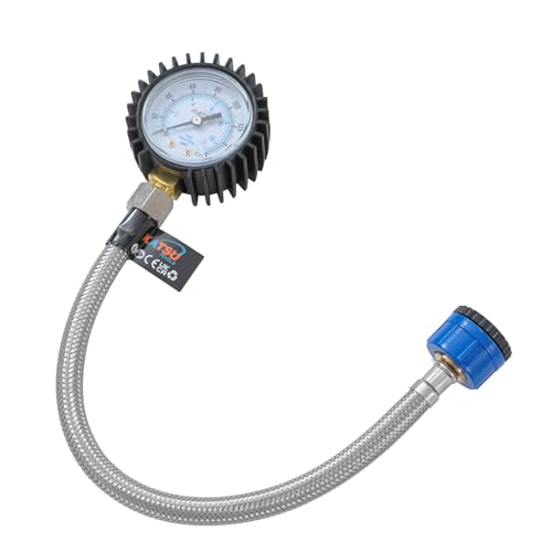 KATSU Tools Mains Water Pressure Test Gauge 0-11Bar (0-160 Psi) Dual Scale Rubber Protective Cover Durable and Accurate Pressure Measurement 318920