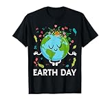 Earth Day Shirt Floral Cute & Peaceful Planet Earth Day 2026 T-Shirt