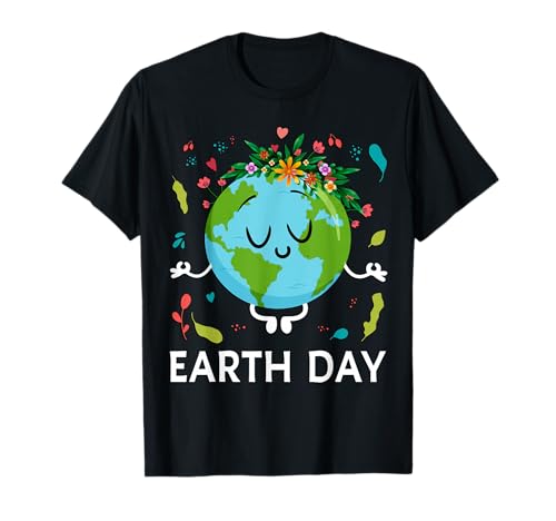 Earth Day Shirt Floral Cute & Peaceful Planet Earth Day 2026 T-Shirt