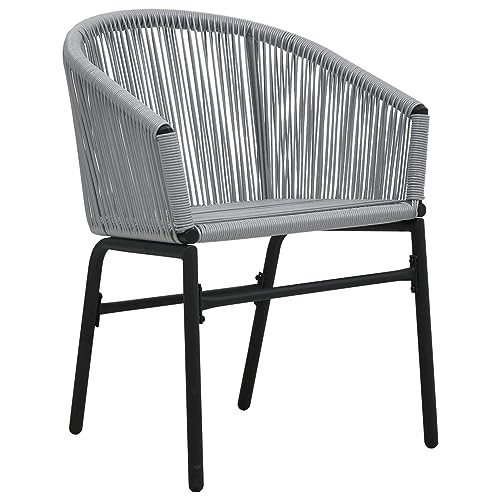 Chaises de jardin anthracite en rotin synthétique durable et chic - 7