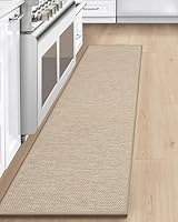 LEKEEPGO Küchenteppich Waschbar rutschfest 60x180cm, Küchenläufer rutschfest, Küchen Teppiche, Waschbarer Teppich Läufer Flur, Saugfähig Teppichläufer für Küche, Flur, Waschküche, Beige