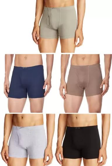 94 Regular FIT Solid Cotton Premium Trunk Underwear(Pack of 5)-image-30