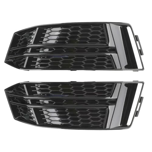 Grille phare antibrouillard pour A4 B9 2016-2018 | Paire de caches nid d'abeille pare-chocs avant