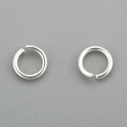 HDSupplies 100 Pieces - 304 Silver Tone Stainless Steel Jump Rings - 3mm - 24 Gauge (0.5mm Thickness)