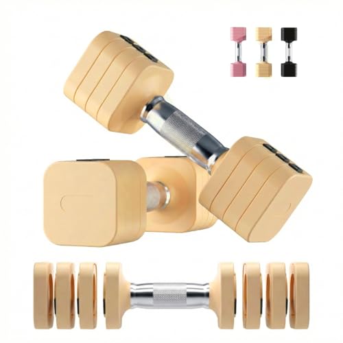 20LB Adjustable Dumbbell Set, 10lb Dumbbells Set of 2, 5 in 1 Free Weights Set, Each 4lb 6lb 8lb 10lb for Women & Men for Home Gym Exercise Workout Strength Training Equipment