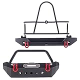 Material: Metall KRYDN Universal Metall Front- und Heckstoßstange mit Reserveradhalterung hinten für 1:10 RC Crawler Auto Trsxxas TRX4 Defender Axial SCX10