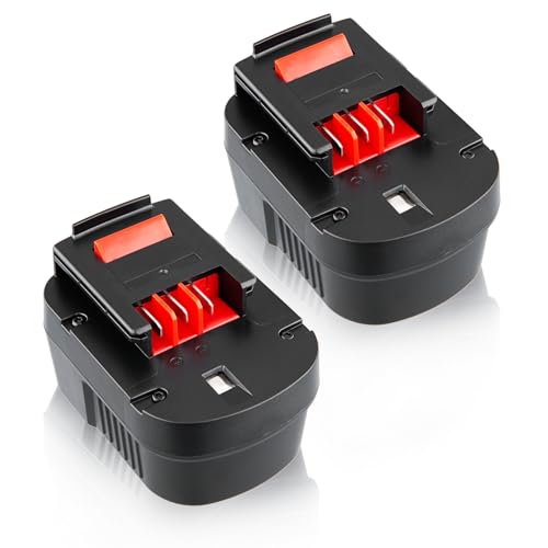 (Upgraded 4.8Ah Ni-Mh 2-Pack) Replacement Battery for Black and Decker 12V Battery HPB12 FS120B FSB12 FS120BX A12 A12-XJ Compatible with Black + Decker Battery 12 Volt Firestorm Cordless Power Tool