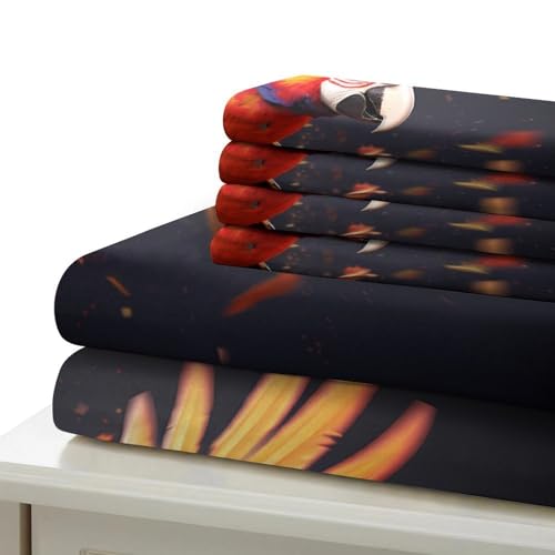Parure de lit perroquets super douce et respirante avec zip - 7
