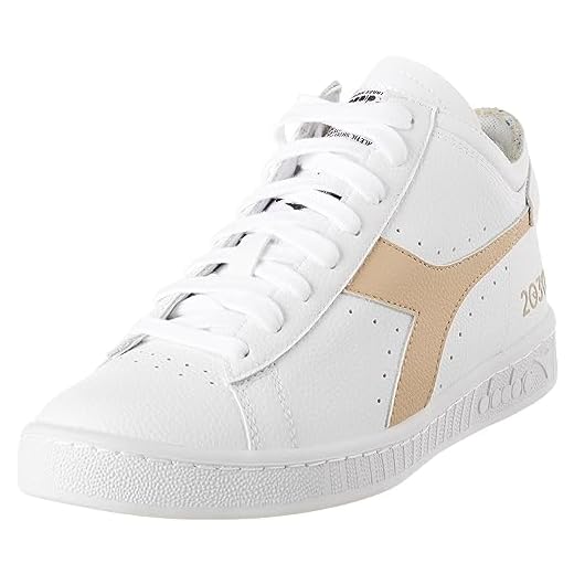 Diadora Game Row Cut 2030, Scarpe da Ginnastica Unisex-Adulto, White/Wood Ash, 43 EU