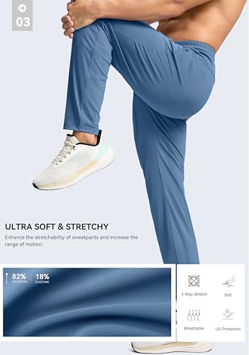 G Gradual Men's 30"/32"/34"/36" Inseam Tall Sweatpants with Zipper Pockets - image 5