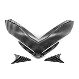 Flügel Seitenspoiler Deflektor Für Kawasaki Für Z900 Für Z 900 2017-2019 Motorrad Front Winglet Scheinwerfer Windschutz Center Gugel Panel Verkleidung(Kohlenstoff-Look)