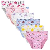 Cadidi Dinos Kids Toddler Panties Little Girls Assorted Underwear Rainbow (Pack of 6) Size 3T 4T