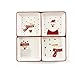 Excelsa Snowman Piatto 4 Scomparti, Ceramica, 20 x 20 cm