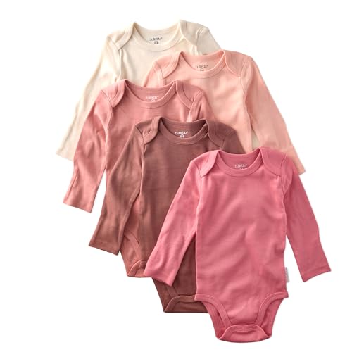 Butterblu Blake 5-Pack Long Sleeve Bodysuits​ 100% Organic Cotton, Unisex