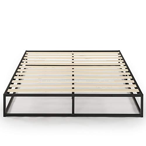 image for Mellow 10 inch Metal Platform Bed Frame Type w/Classic Wooden Slat Sup