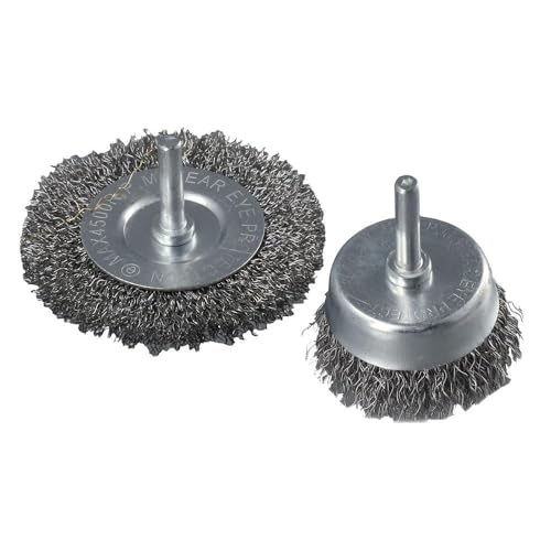 Image of 6 Pack Carbon Steel Wire Wheel Brush,Wire Brush Wheel Cup Brush Set,Drill Wire Brush Set with 1 /4-Inch Hex Shank for Rust Removal, Corrosion and Scrub Surfaces