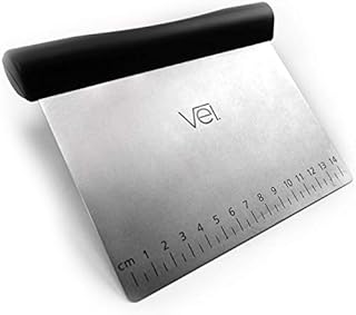 Vel. Professional Stainless Steel Dough Pastry Cutter Scraper - Ergonomic Design