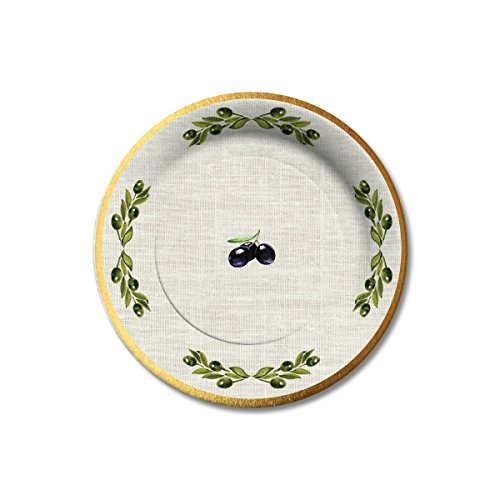 Top Brands X&O Paper Goods Lunch/Dessert Plate (8Ct), Olive