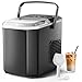 Eiswürfelmaschine, 12 kg in 24 Stunden, 9 Eiswürfel in 6 – 8 Minuten, Eiswürfelmaschine mit umkehrbarem Eislöffel und Tragegriff, für Zuhause/Küche/Camping
