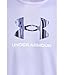 Under Armour Girls' Tech Print Fill Graphic Short Sleeve Crew, (536) Purple Crest / / White, X-Large