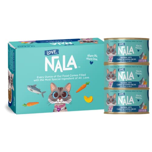 Love, Nala Wet Cat Food Pate Mackerel With Carrot & Pumpkin Recipe - Grain Free Wet Cat Food In Broth, Natural Cat Pate Wet Food, Adult Cat Food Wet - 12 Pack Of Pate #TOP17