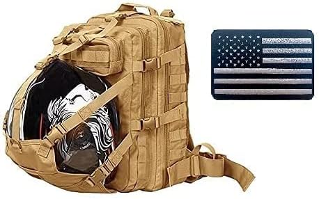 Seibertron Helmet Backpack Khaki and Reflective US Flag
