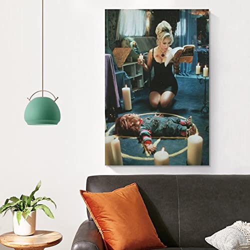 Hitoto Classic Horror Movie Bride Of Chucky Poster Canvas Art Painting Decor Wall Posters Bedroom Gym Decorative Gift 12X18Inch(30X45Cm) #TOP3