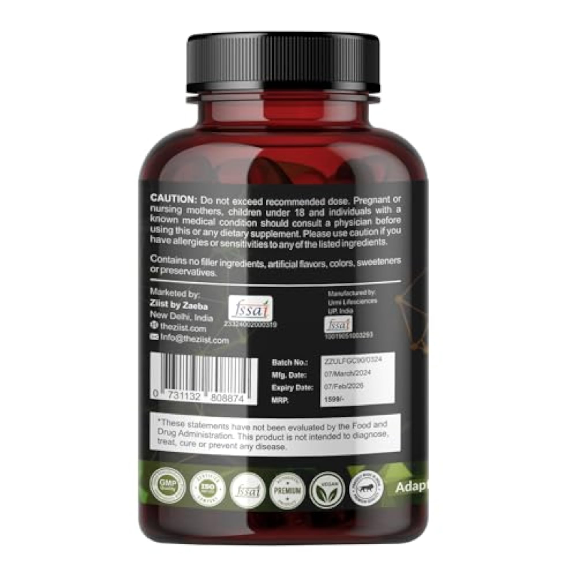 Ziist Focus Ginseng Blend, 90 Capsules