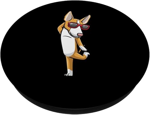 Miniatura 2 de Dancing Podenco Canario Dog With Sunglasses PopSockets Swappable PopGrip